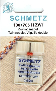Schmetz Twin needle:  2,5/80